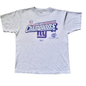 💥NEW YORK GIANTS 2007 REEBOK CHAMPIONS T-SHIRT